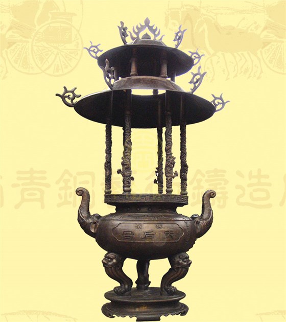 双层盖圆香炉1