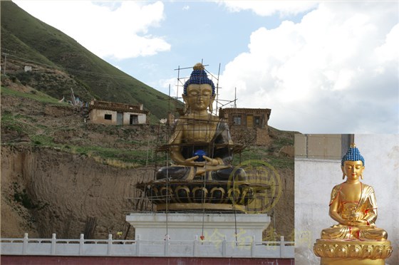 青海高16米《释迦摩尼》大型铜佛像雕塑工程