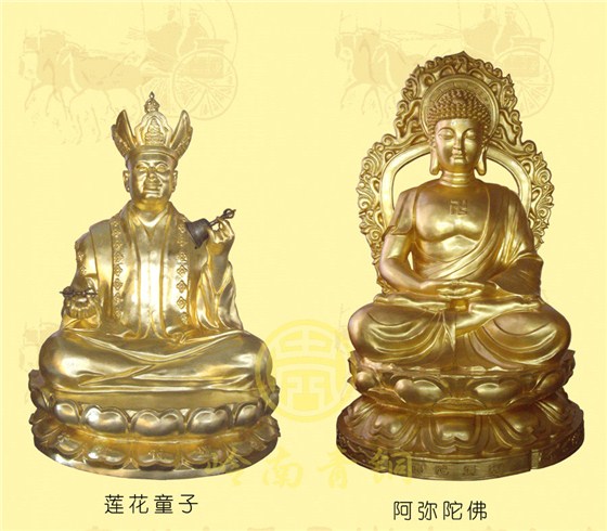印度尼西亚3米贴金铜佛像雕塑群