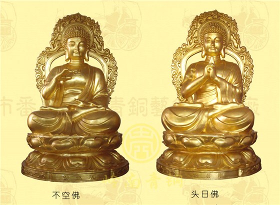 印度尼西亚3米贴金铜佛像雕塑群