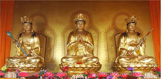 华严三圣铜佛像