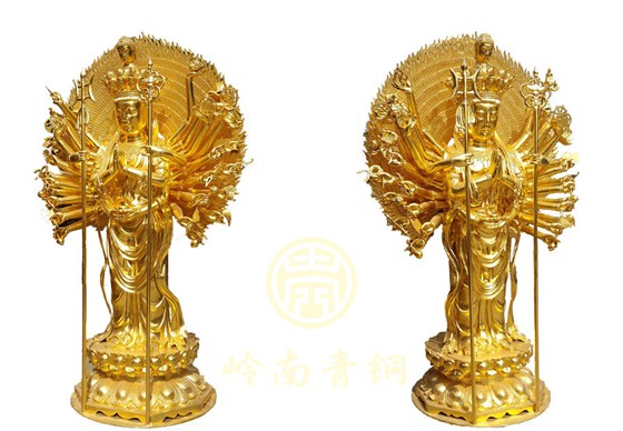 贴金千手观音