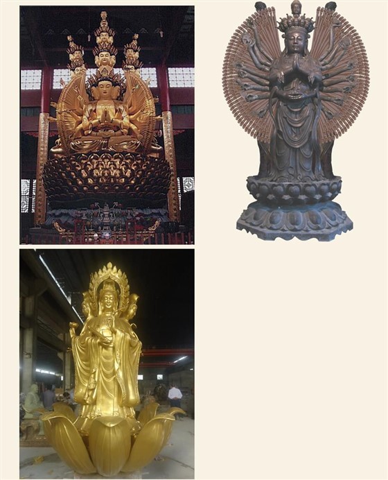 四面观音铜佛像