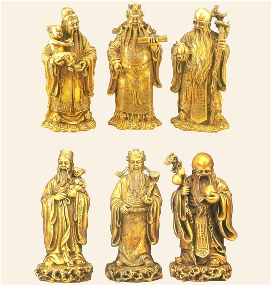 福禄寿铜像