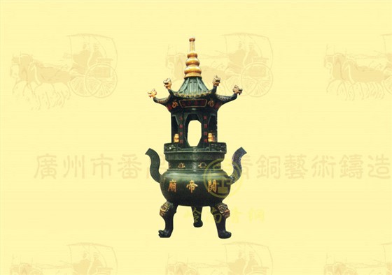 单层盖圆香炉6