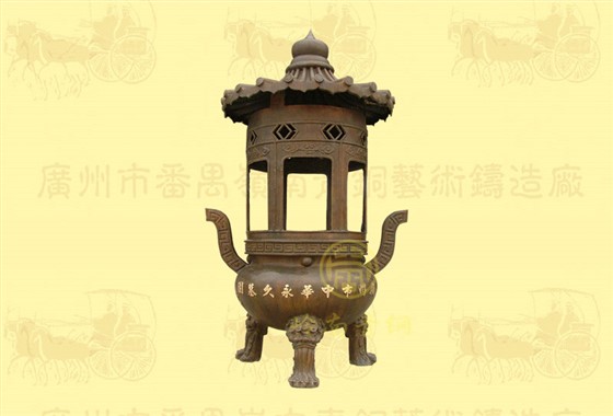 单层盖圆香炉7