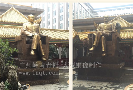 万家丽大型毛泽东铜像_12