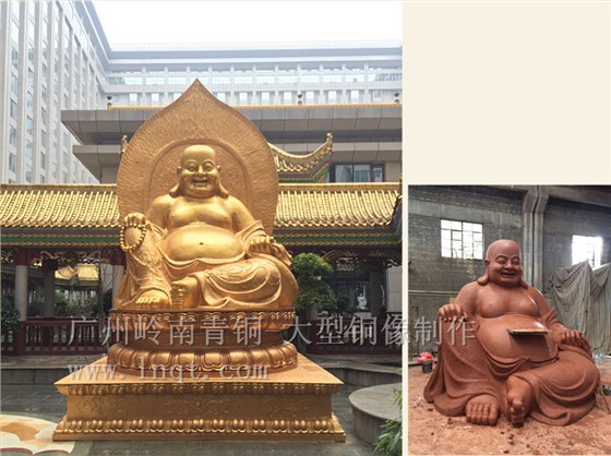 万家丽大型弥勒佛铜像