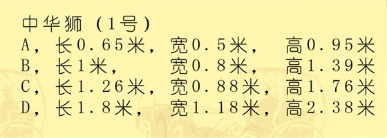 故宫狮尺寸
