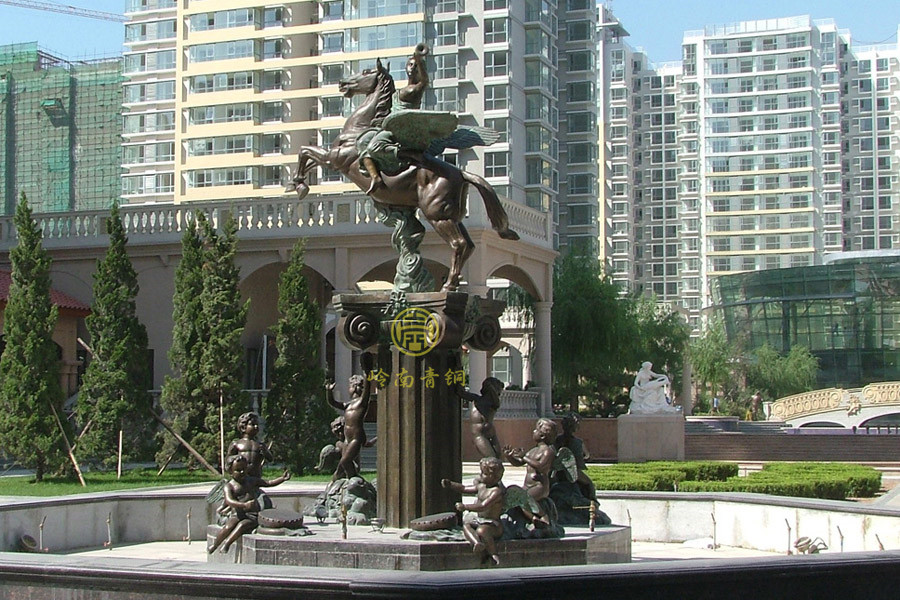 《天使家园》铜雕塑-北京富力城