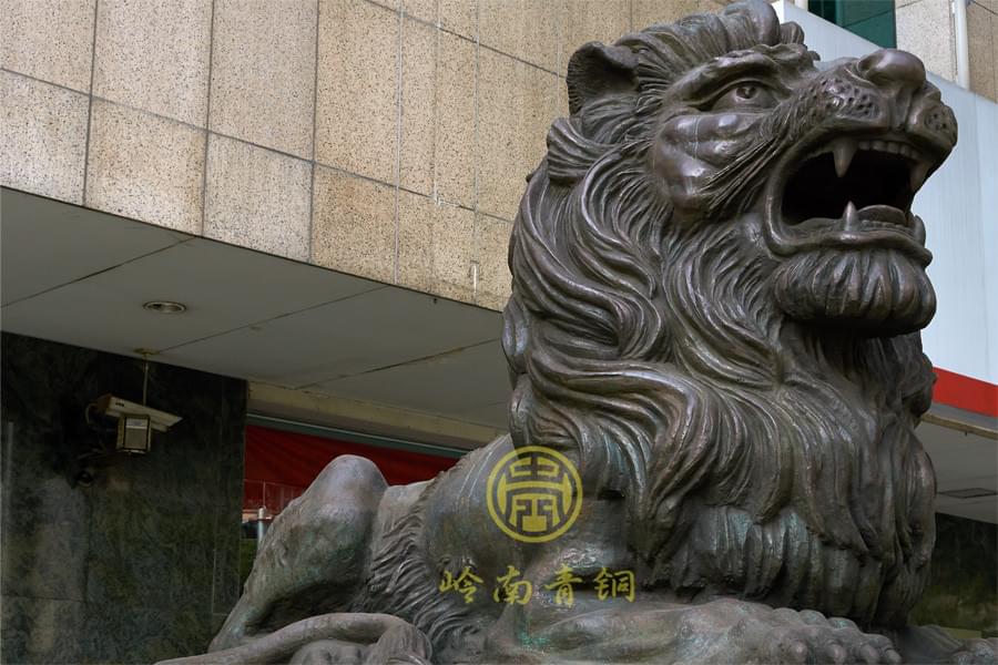广东发展银行门口铜狮工程