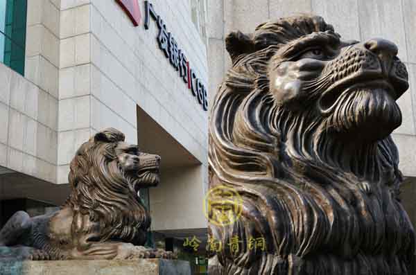 铜狮子厂家固定合作企业-广发银行